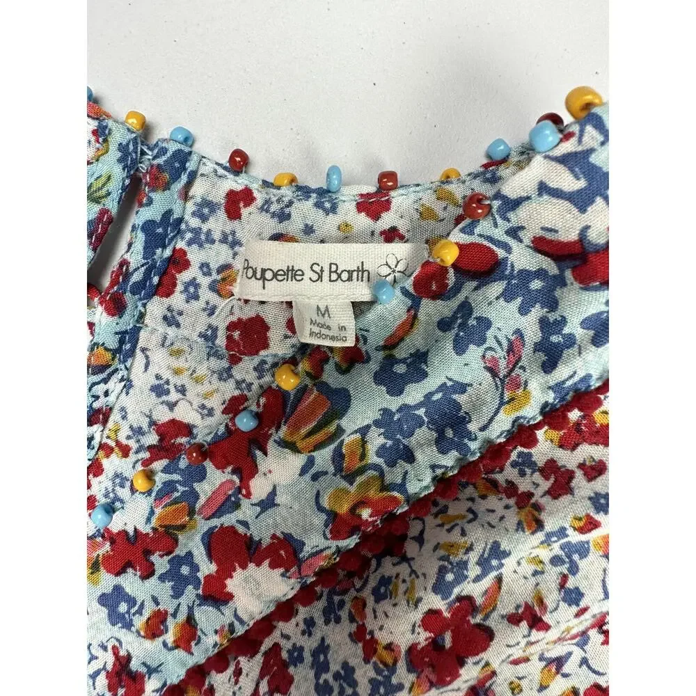 Girls Poupette St. Barth Floral Romper Size M - Picture 3 of 7